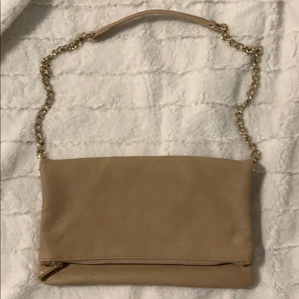 NWOT Express Beige/Tan Faux Pebbled Leather Purse